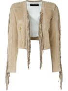 Balmain Fringed Cropped Jacket