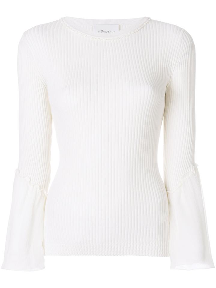3.1 Phillip Lim Ribbed Long-sleeve Sweater - White