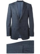 Gieves & Hawkes Tonal Check Blazer - Blue