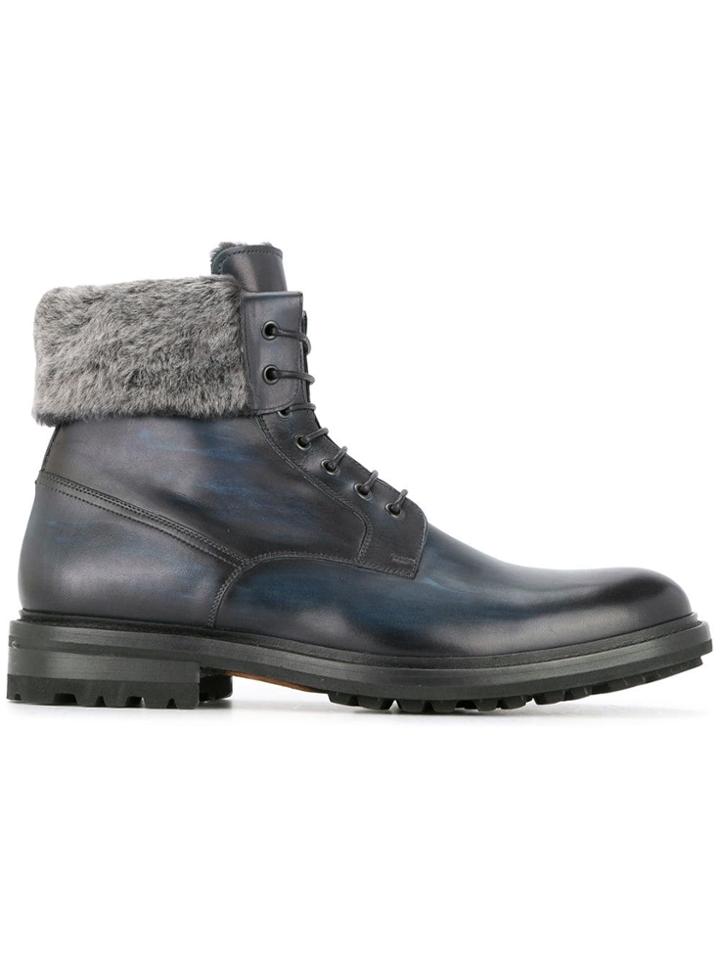 Magnanni Fur Ankle Boots - Blue