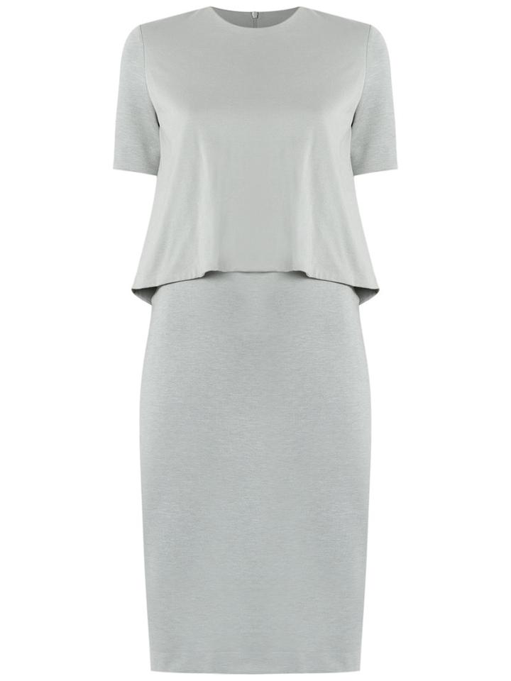 Gloria Coelho - Overlapped Dress - Women - Elastodiene/polyester/viscose - P, Grey, Elastodiene/polyester/viscose