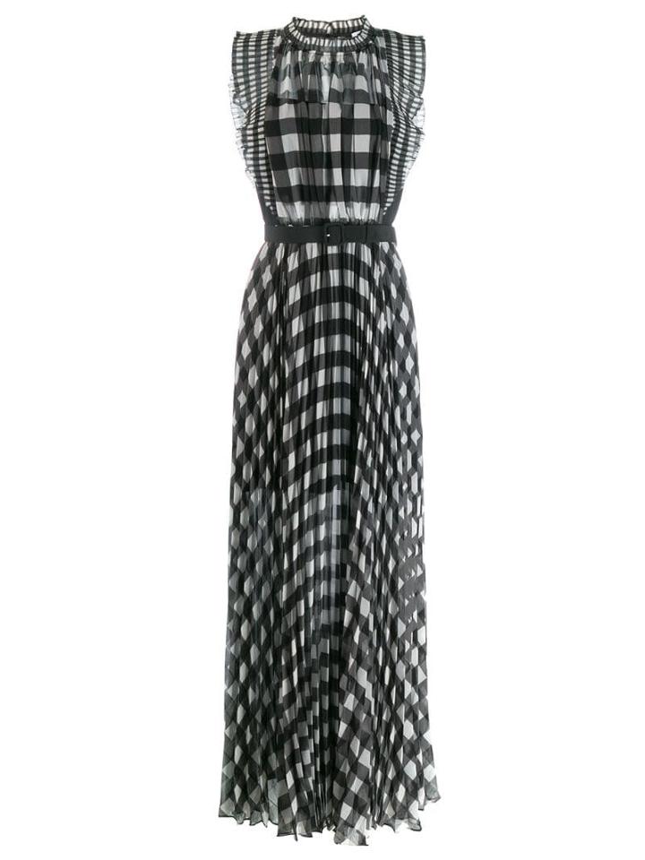 Self-portrait Checked Dress - Black