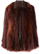 Stella Mccartney Faux Fur Bomber Jacket - Red