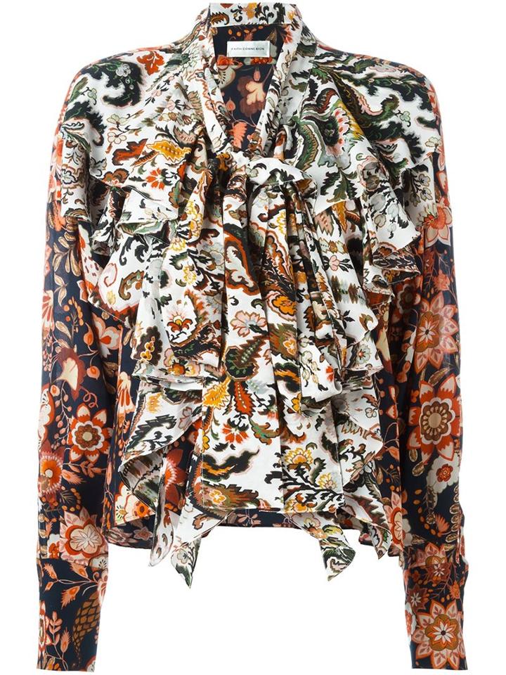 Faith Connexion Ruffled Printed Blouse