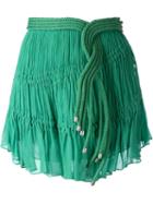 Jay Ahr Rope Detail Mini Skirt, Women's, Size: 38, Green, Silk/nylon
