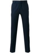 Msgm Striped Laterals Track Pants, Men's, Size: 52, Blue, Cotton