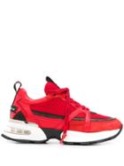 Philipp Plein Logo Lace Low Top Sneakers - Red