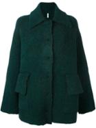 Boboutic Single Breasted Coat, Women's, Size: Small, Green, Polyamide/wool/yak/spandex/elastane