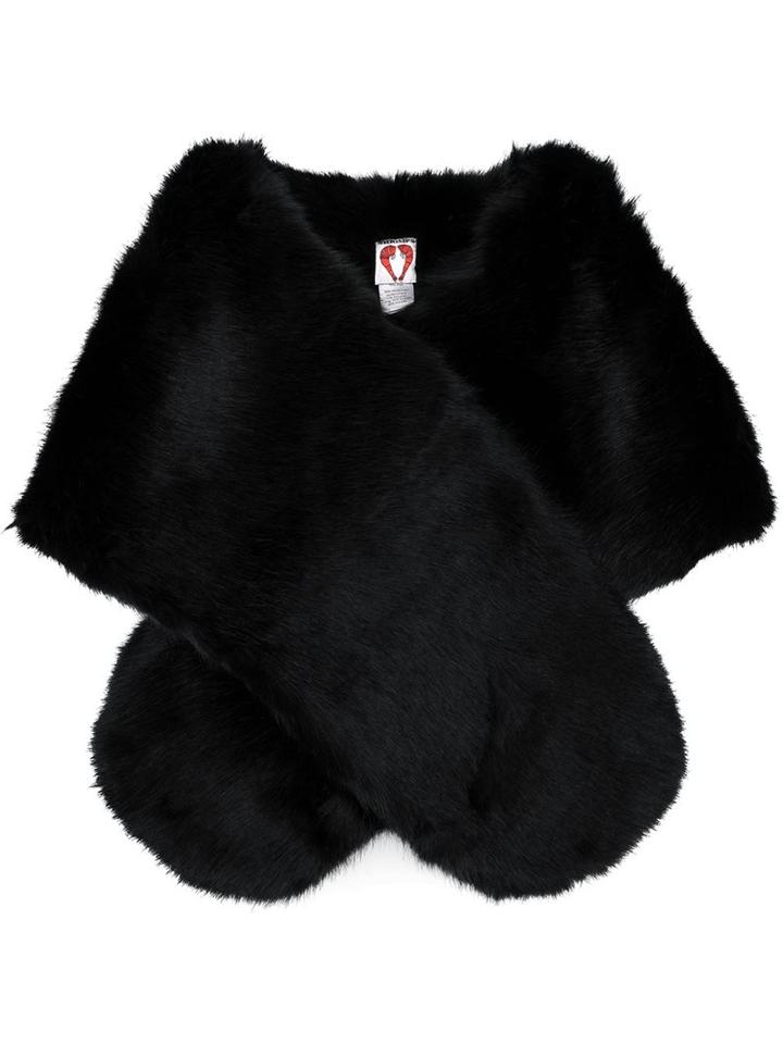 Shrimps Faux Fur Stole, Women's, Black, Modacrylic/polyester/acetate/viscose