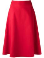 Osklen Flared Skirt, Women's, Size: 40, Red, Cotton/viscose/spandex/elastane