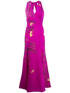 Etro Floral Evening Gown - Purple