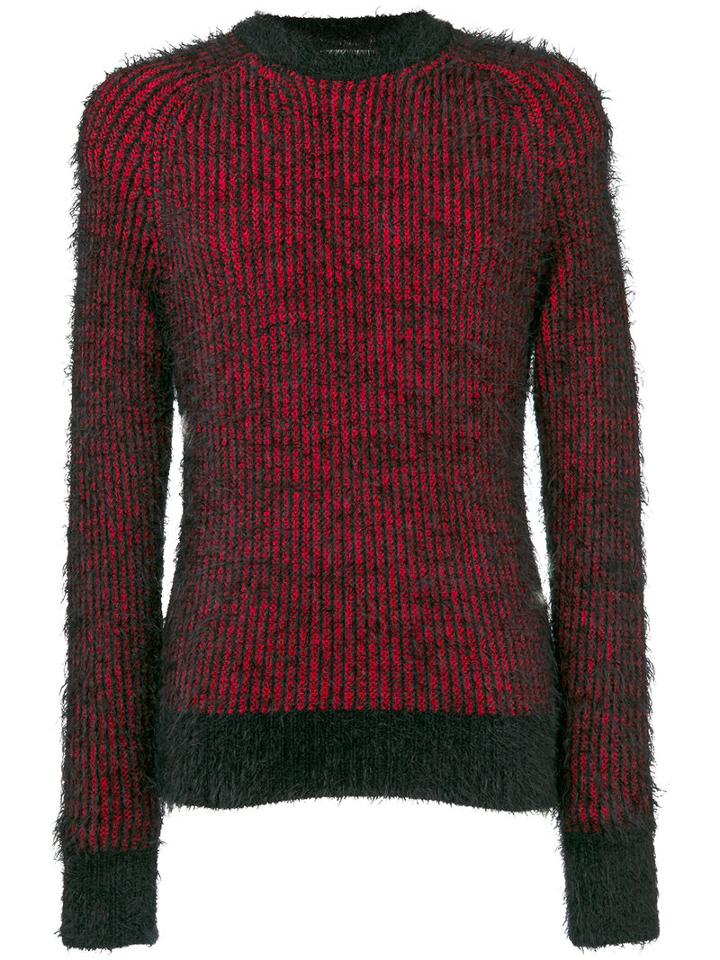 Saint Laurent - Crew Neck Sweater - Men - Polyamide/wool - M, Red, Polyamide/wool