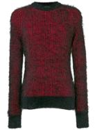 Saint Laurent - Crew Neck Sweater - Men - Polyamide/wool - M, Red, Polyamide/wool