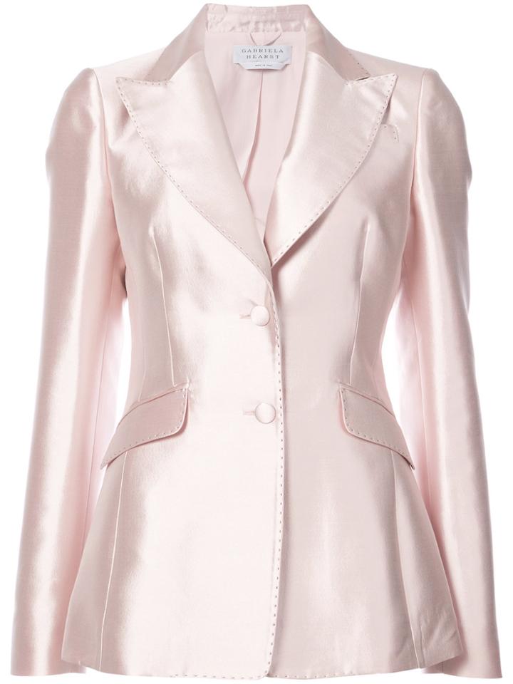 Gabriela Hearst Serge Blazer - Pink & Purple