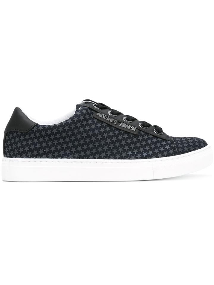 Armani Jeans Star Printed Sneakers - Blue
