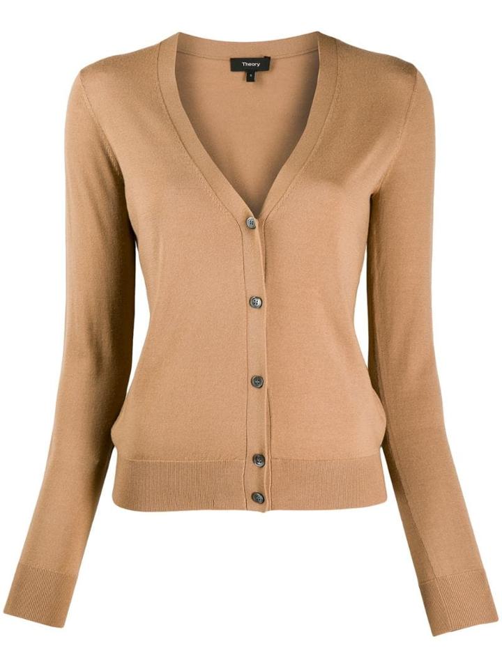 Theory V Neck Cardigan - Neutrals