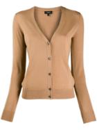 Theory V Neck Cardigan - Neutrals