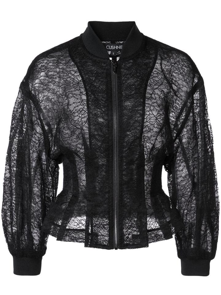 Cushnie Lace Detail Jacket - Black