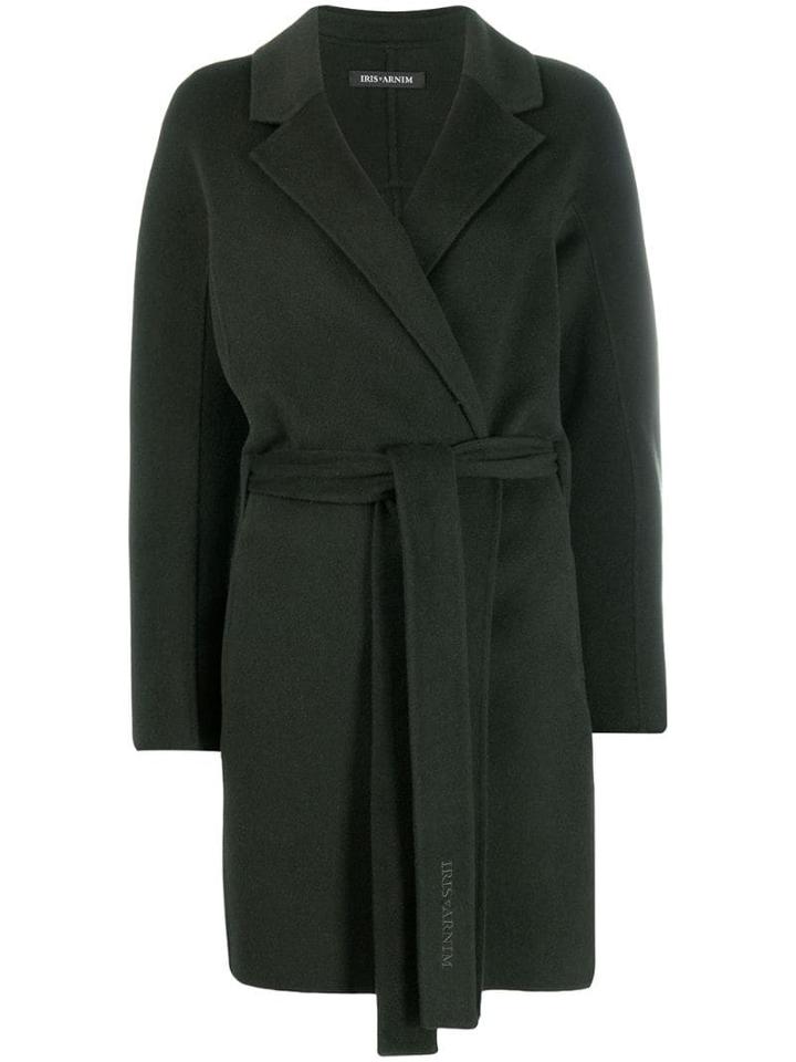 Iris Von Arnim Belted Wrap Coat - Green