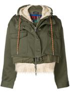 Diesel Cropped Parka - Green