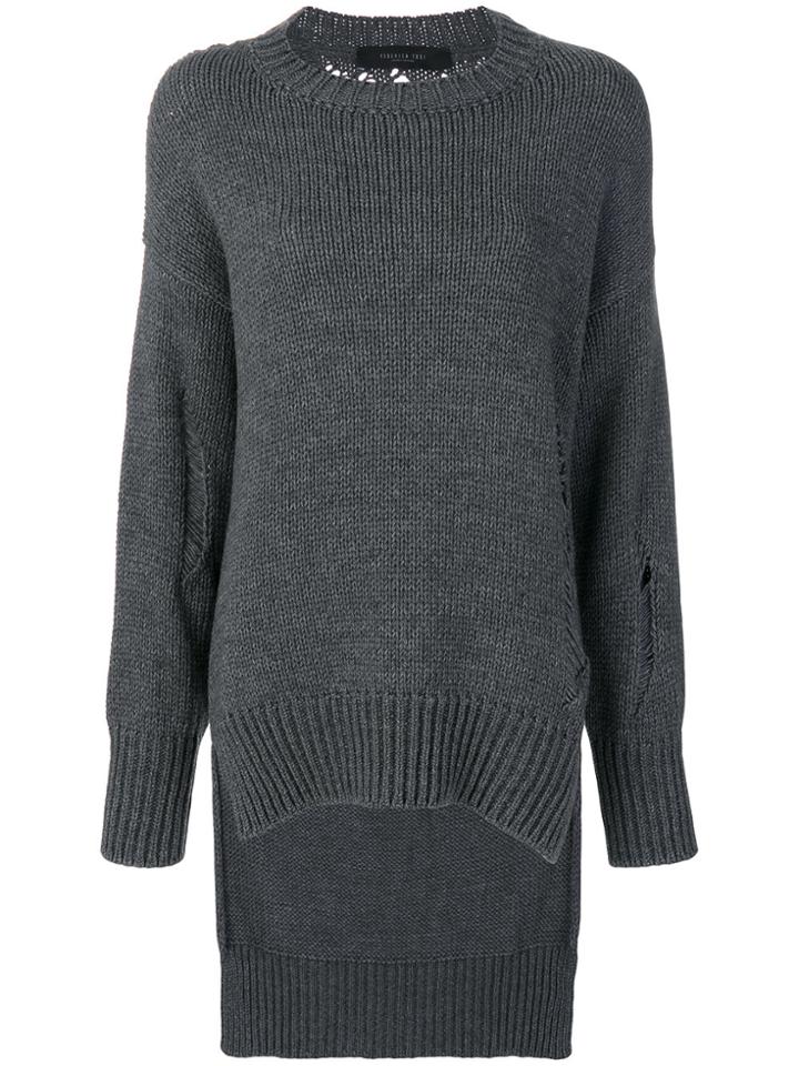 Federica Tosi High Low Hem Jumper - Grey