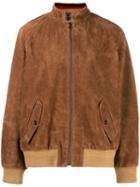 Gucci Zipped Suede Jacket - Brown