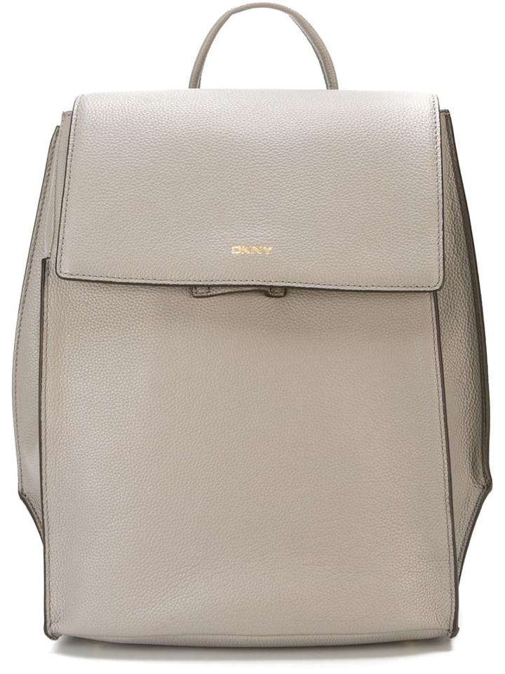 Dkny Classic Backpack, Grey, Leather