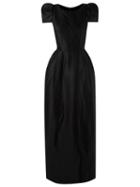 Tufi Duek Shortsleeves Gown, Women's, Size: 40, Black, Silk/acetate