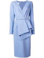 Oscar De La Renta Tailored Wrap-style Dress - Blue