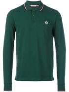 Moncler Long Sleeve Polo Shirt, Men's, Size: Medium, Green, Cotton