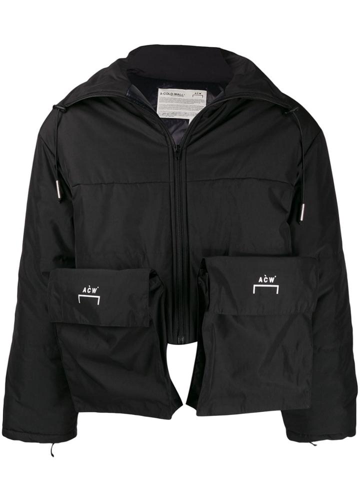 A-cold-wall* Oversized Pocket Puffer Coat - Black