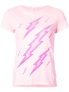 Re/done Bolt Print T-shirt - Pink & Purple
