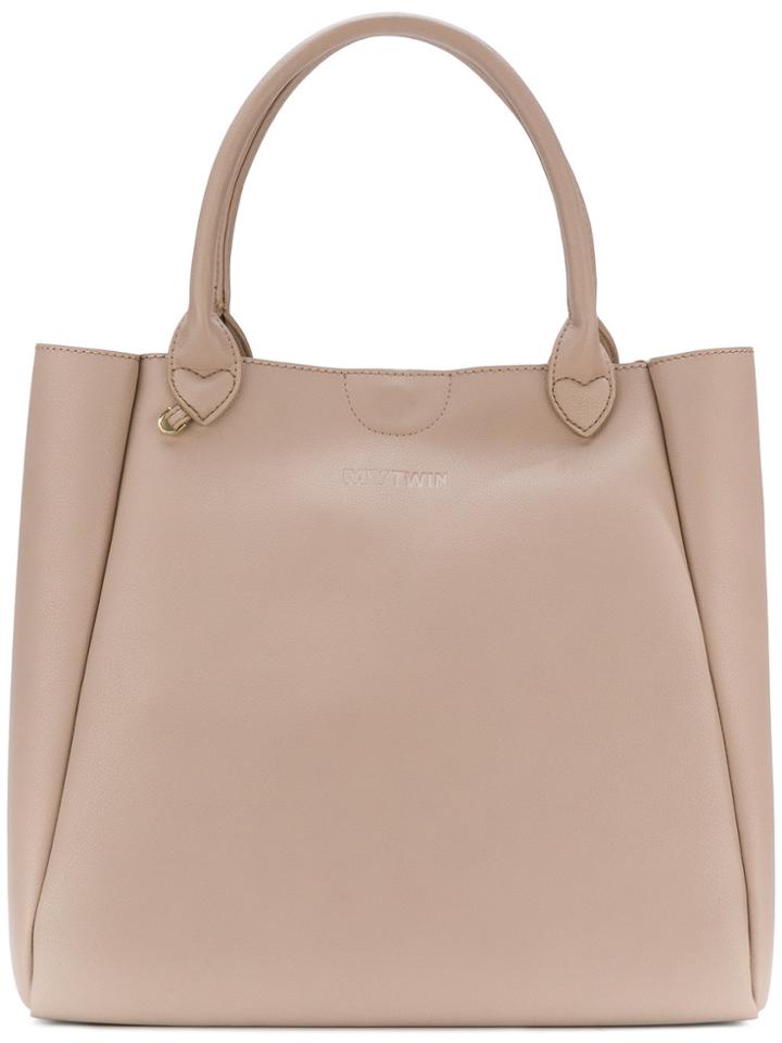 Twin-set Large Shopper Tote - Nude & Neutrals