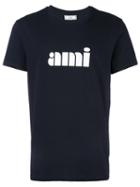 Ami Alexandre Mattiussi Ami Print T-shirt, Men's, Size: Small, Blue, Cotton