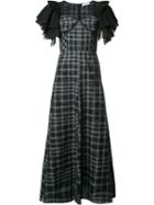 Tome - Long Ruffle Sleeve Dress - Women - Cotton - 6, Black, Cotton