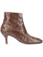 Rachel Comey Snakeskin Effect Ankle Boots - Brown