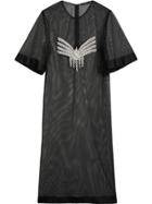 Burberry Crystal-embellished Sheer T-shirt Dress - Black