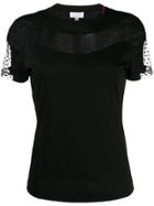 Escada Sport Lace Insert T-shirt - Black