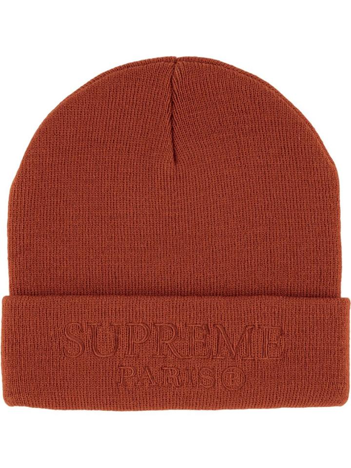 Supreme Tonal Logo Beanie - Brown
