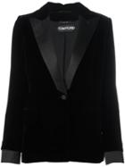Tom Ford Tuxedo Blazer, Women's, Size: 38, Black, Velvet/silk