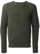 08sircus Sleeve Pocket Jumper, Men's, Size: 5, Green, Wool