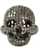 Christian Koban 'skull' Diamond Ring, Women's, Size: Medium, Grey