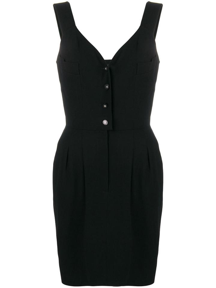 Chanel Vintage 1996 Belted Short Dress - Black