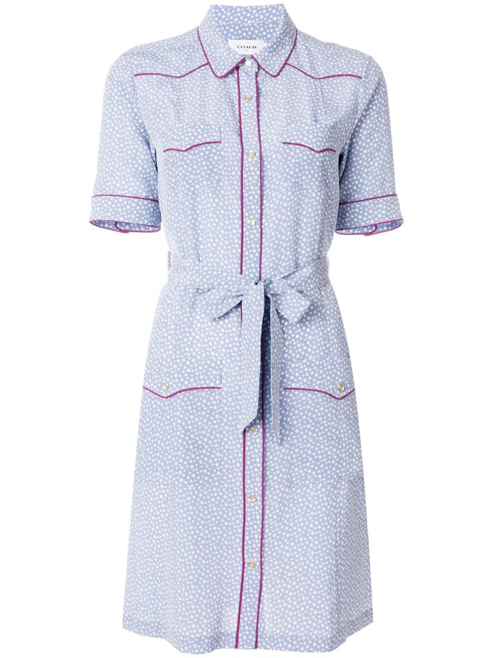 Coach Star Print Shirt Dress - Blue
