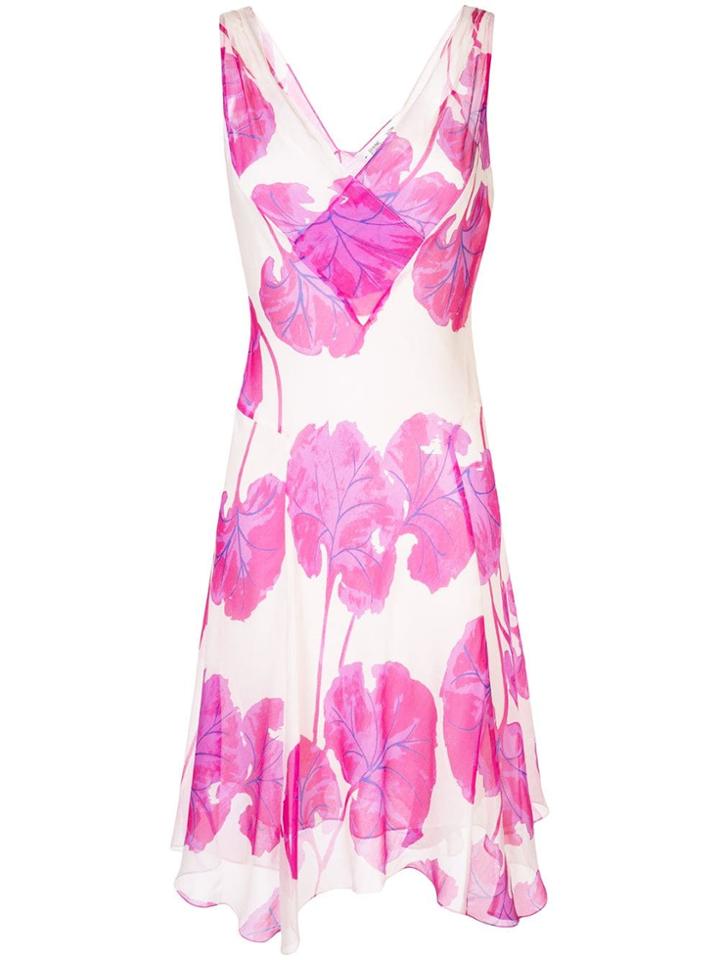 Dvf Diane Von Furstenberg Floral Flared Midi Dress - Pink