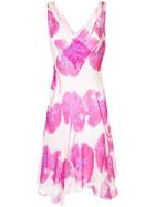 Dvf Diane Von Furstenberg Floral Flared Midi Dress - Pink