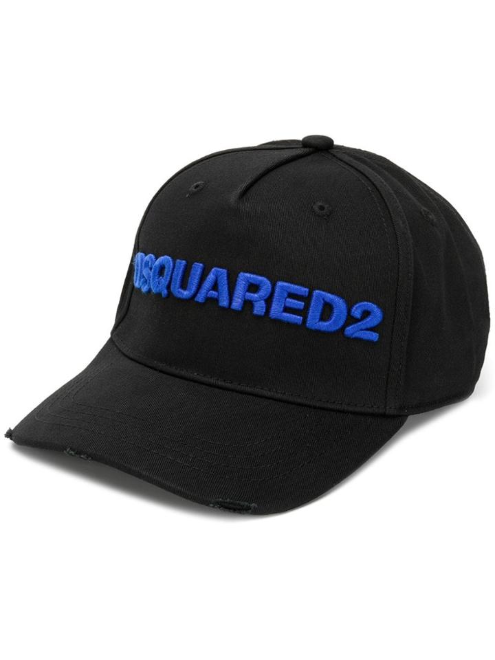 Dsquared2 Contrast Logo Baseball Cap - Black