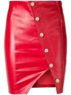 Rta Buttoned Short Skirt - Red