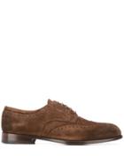 Doucal's Perforated Derby Shoes - Brown
