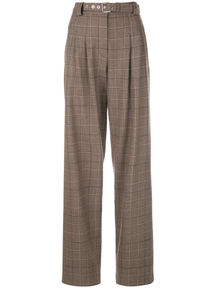 Proenza Schouler Exaggerated Plaid Suiting Pants - Brown